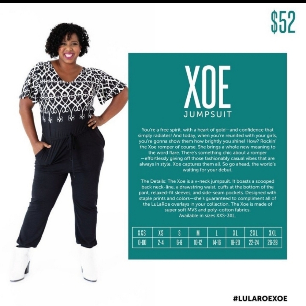 Lularoe Xoe Jumpsuit Size XL - Picture 3 of 13